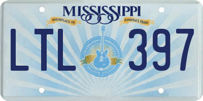 MS license plate LTL397