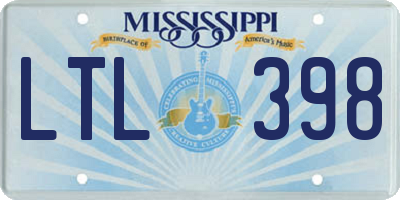 MS license plate LTL398