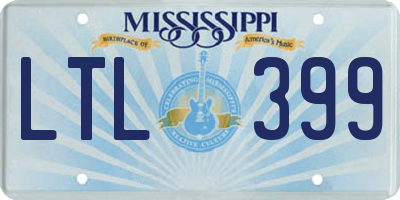 MS license plate LTL399