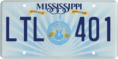 MS license plate LTL401
