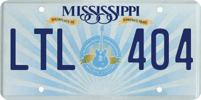 MS license plate LTL404