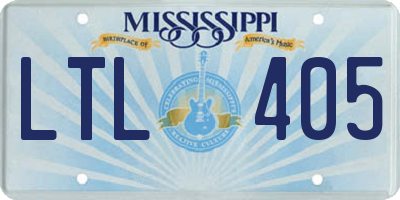 MS license plate LTL405