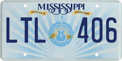 MS license plate LTL406