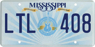 MS license plate LTL408