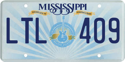 MS license plate LTL409