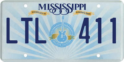 MS license plate LTL411