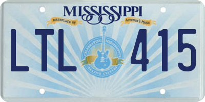 MS license plate LTL415