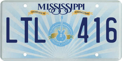 MS license plate LTL416