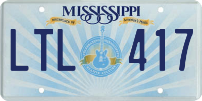 MS license plate LTL417