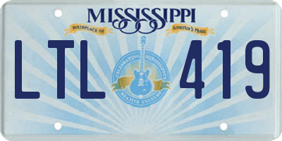 MS license plate LTL419