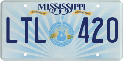 MS license plate LTL420