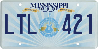 MS license plate LTL421