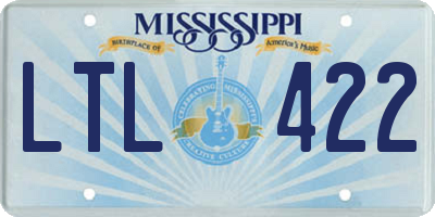 MS license plate LTL422