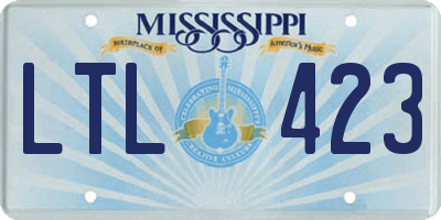 MS license plate LTL423