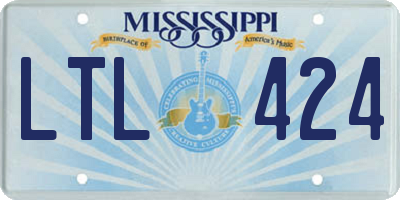 MS license plate LTL424