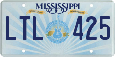 MS license plate LTL425