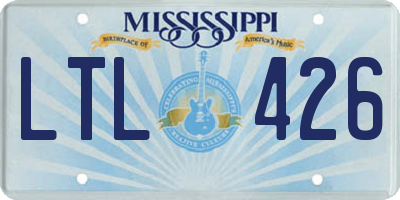 MS license plate LTL426