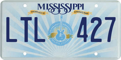 MS license plate LTL427