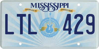 MS license plate LTL429