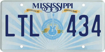 MS license plate LTL434