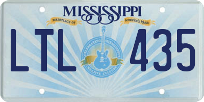 MS license plate LTL435