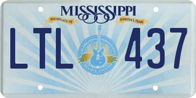MS license plate LTL437