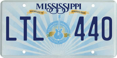 MS license plate LTL440