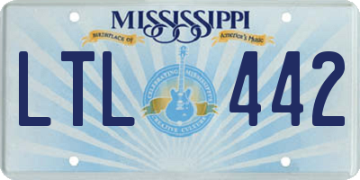 MS license plate LTL442