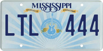 MS license plate LTL444