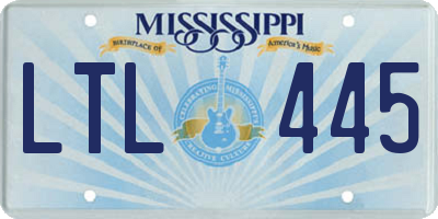 MS license plate LTL445