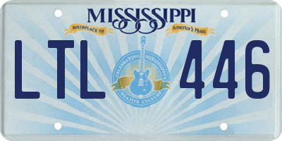 MS license plate LTL446