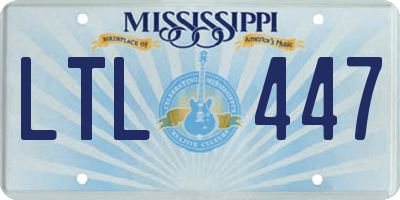 MS license plate LTL447