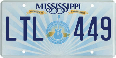 MS license plate LTL449