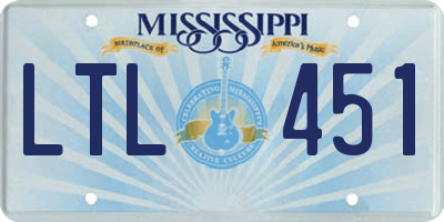 MS license plate LTL451