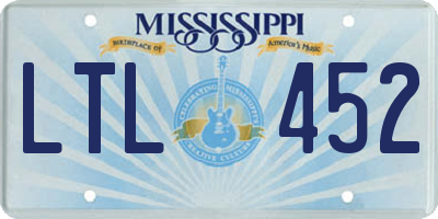 MS license plate LTL452