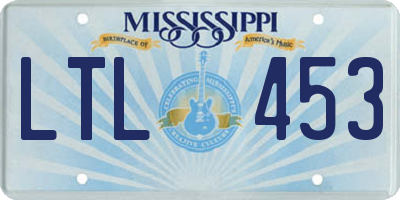 MS license plate LTL453