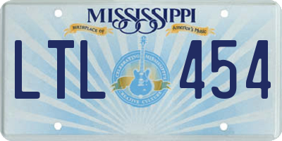 MS license plate LTL454