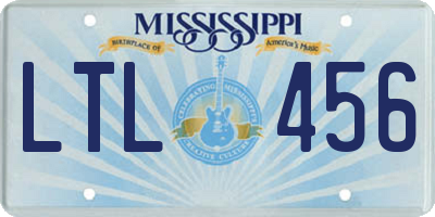 MS license plate LTL456