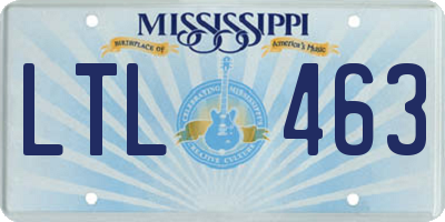 MS license plate LTL463