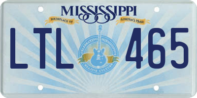 MS license plate LTL465