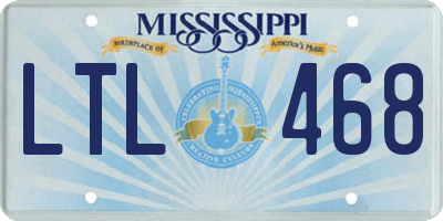 MS license plate LTL468