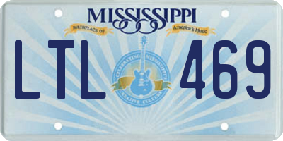 MS license plate LTL469