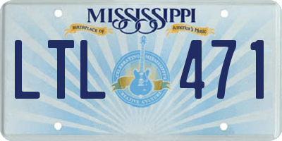 MS license plate LTL471