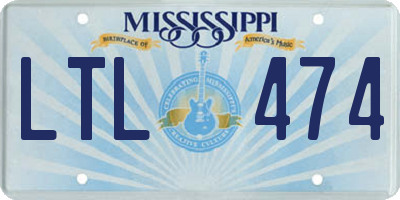 MS license plate LTL474