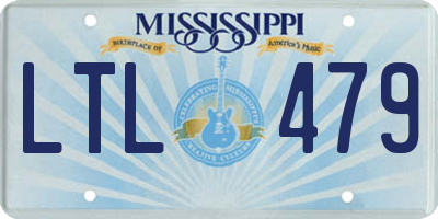 MS license plate LTL479