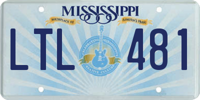 MS license plate LTL481