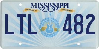 MS license plate LTL482