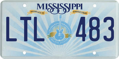 MS license plate LTL483
