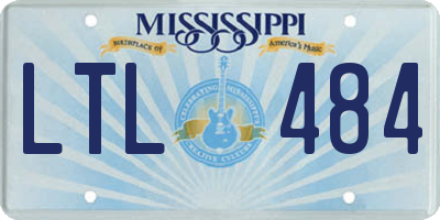 MS license plate LTL484