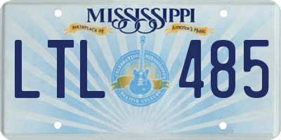 MS license plate LTL485